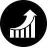 Seo, performance, ascendant, bars, grafische Pictogram