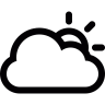 Bewolkt, de dag, het weer Pictogram