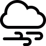 Winderige dag, met, cloud, het weer Pictogram