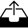 电子邮件中, 盘上传数据接口的象征 图标