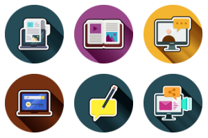 Search Engine Optimization and Digital Marketing Web Icons V.1