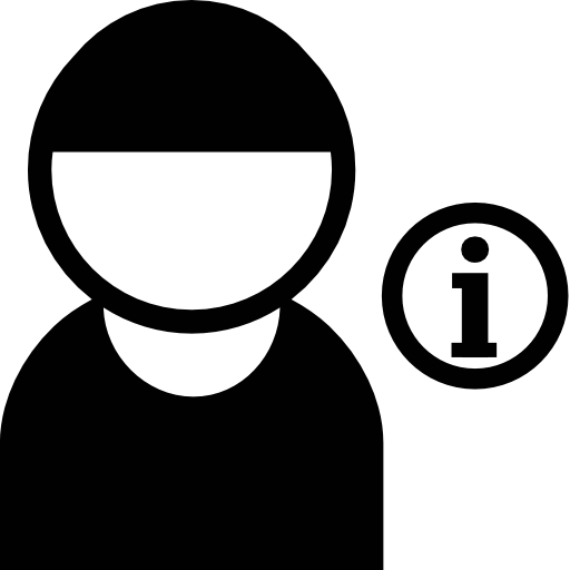 user, with, info, round, button Icon