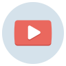 视频在youtube上的剪发挥重播 图标