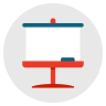 Whiteboard, presentation, seminar, school, teacher, lecture Icon