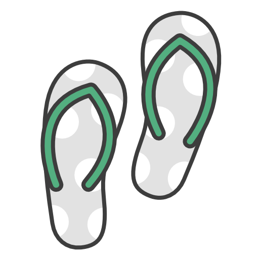 พลิกกลับ flops, รองเท้า ไอคอน