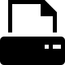 打印机和无纸页 图标