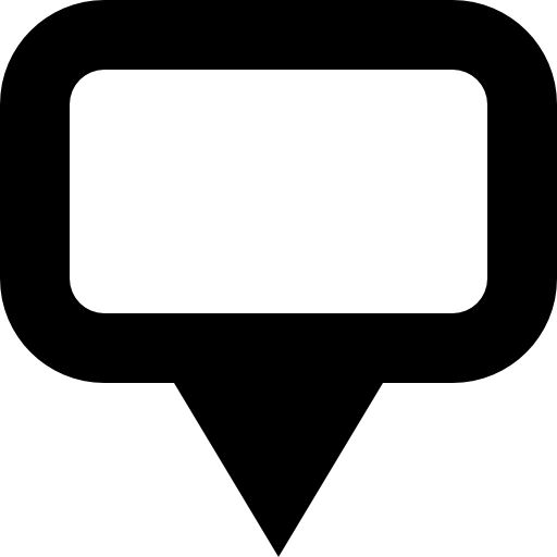 地图, 标记或恶心言论泡泡的长方形, 圆形 图标