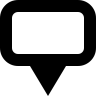 Kaart, markering, of, bruto , spraak , ballon , van, rechthoekige, ronde, vorm Pictogram
