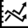 строки, графический, с, двумя, линии значок