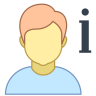 ícone Sobre, nos, info, homem, pessoas, cliente