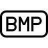 Bmp , bitmapbestand, ronde, rechthoekige, ouitlined, interface, symbool Pictogram