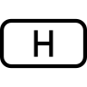 H, bestand, type, rechthoekig, beroerte, symbool Pictogram