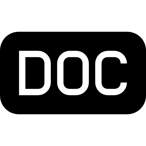 docファイルタイプ, 丸は, 黒色, 長方形のシンボル, インターフェイス アイコン