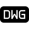 Dwg文件, 黑色的, 四舍五入, 是长方形, 接口标志 图标