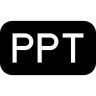 Ppt, file, type, rectangular, black, interface, symbol Icon