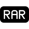Rar, ronde, zwarte, rechthoekige, interface, symbool Pictogram