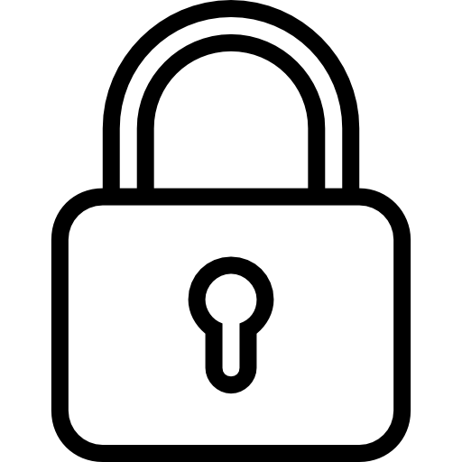 锁, 概述了挂锁, 这象征, 因为安全的互动 图标