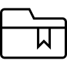 Bladwijzers, map, beschreven, interface, symbool Pictogram