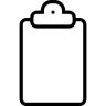 拿着写字板的所概述的, 接口的象征 图标