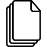 文件, 纸张床单堆, 中风, 接口的象征 图标