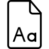 字体的档案中概述的, 接口的象征 图标