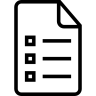 清单文件中概述的, 接口的象征 图标