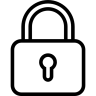 锁, 概述了挂锁, 这象征, 因为安全的互动 图标