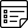 Let op, met, lijst, vierkant, beschreven, interface, symbool Pictogram