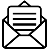 打开邮件所概述的, 接口的象征 图标
