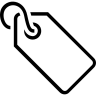 泰格, 跟线所概述的, 接口的象征 图标