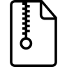 磁压缩文件所概述的, 象征, 接口 图标