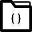 Map haakjes Pictogram
