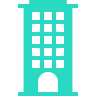 绿色旅馆楼 图标