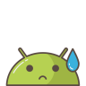 Android, robot, mobile, suasana hati, emoji, sedih, air mata Ikon