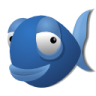 Applicatie, toepassing, blauwe vis Pictogram