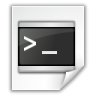 Icône Mimetypes, script shell, systeme de symbole