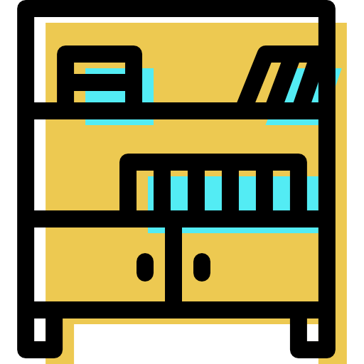 bookshelf นเฟอร์นิเจอร์ ไอคอน
