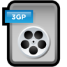 文件, 录像, 3gp 图标
