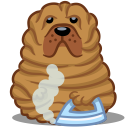 sharpei หญิงของสัตว์ ไอคอน