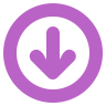 Import, circle, file, downloaded, download Icon