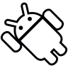 安卓, 与, 手臂, 倾向, 左 图标
