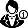 Modern, user, with, information, button Icon