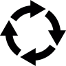 Cirkel van vier pijlen Pictogram