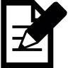 铅笔, 书写在一, 纸片 图标