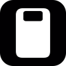 矩形形状, 与的矩形, 孔 图标
