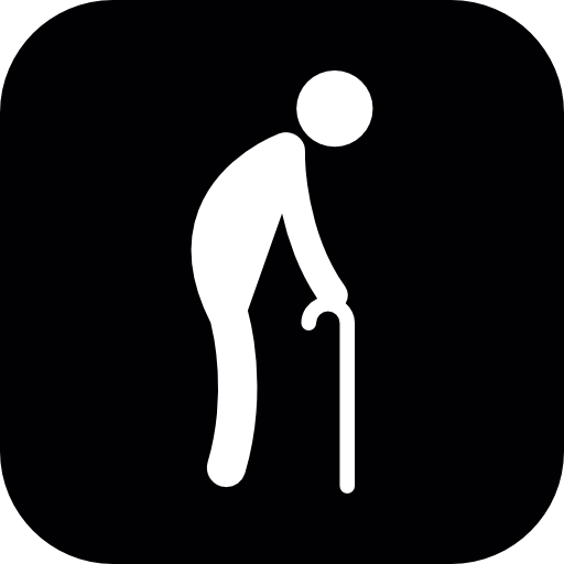 老兄, 有时, 一, 步行, 坚持, 在一, 舍入, 广场 图标