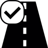 Approve, signal, on, a, route, in, perspective Icon