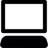 Monitor, and, keyboard, shapes Icon