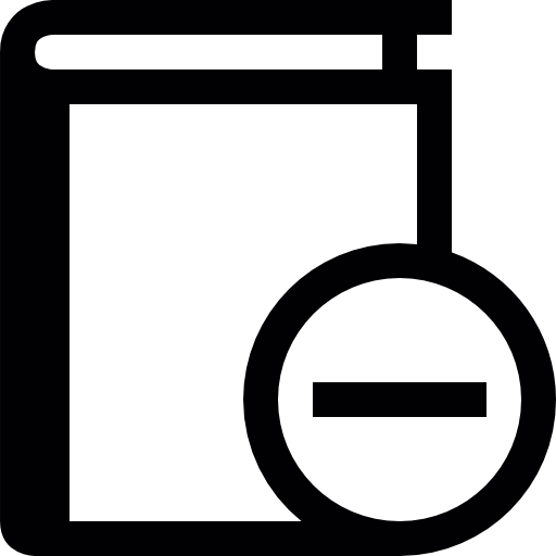 remove, book, button Icon