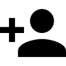 Add, user, button Icon